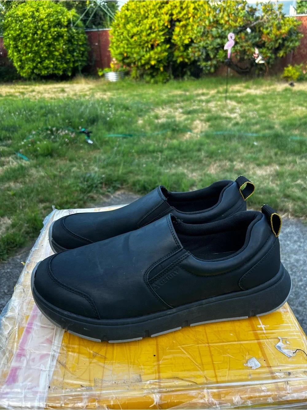 Gerry Moc II Men's Black Slip-On Work Waterproof Shoes Size 12